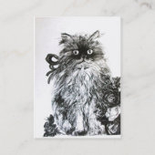 KITTEN WITHバラ，白黒 名刺 (裏面)