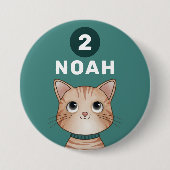 Kitten with custom age and name 缶バッジ (正面)