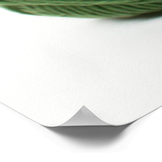 Kitten With Green Yarn ポスター (角)