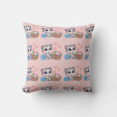 Kitten & Yarn Throw Pillow クッション (正面)