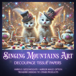 Kittensお洒落ファンタジー茶パーティーの分離 薄葉紙