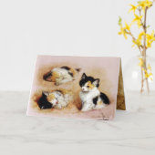 KITTENSの目覚め カード (黄色い花)