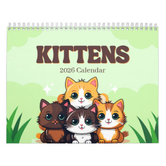 Kittens 2026 Calendar カレンダー