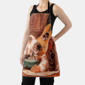 Kittens and Guitar – ザ・ミュージシャン・ヴィンテージ・アート エプロン (インサイチュ)