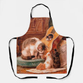 Kittens and Guitar – ザ・ミュージシャン・ヴィンテージ・アート エプロン (正面)