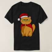 Kittens Christmas cat with evil eye grumpy cats Tシャツ (デザイン正面)