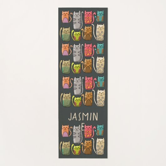 KITTENS , CUTE CATS, CATS DRAWING  ヨガマット (正面)