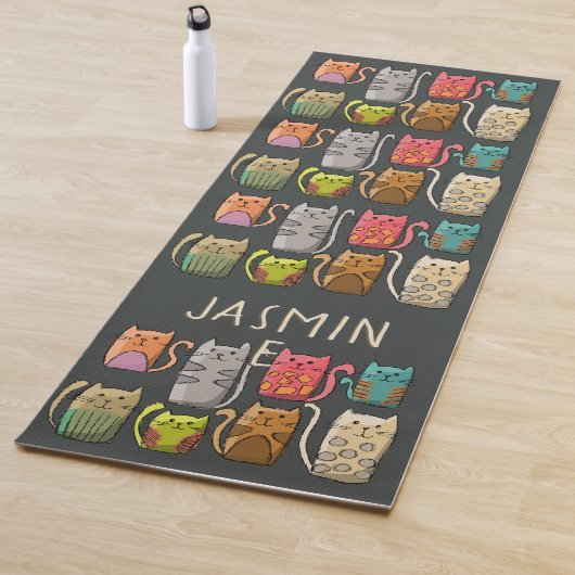 KITTENS , CUTE CATS, CATS DRAWING  ヨガマット (インサイチュ)