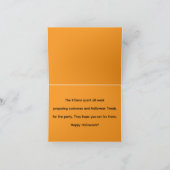 Kittens Halloween party night story card カード (内部)