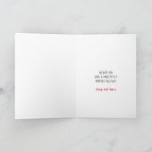 Kittens in a Christmas Tree Cute Cats Santa Hats シーズンカード (内部)