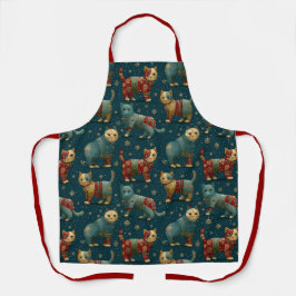 Kittens In Christmas Sweaters  エプロン