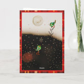 Kittens Merry Cat-mess Card | Red Plaid Christmas シーズンカード (裏面)