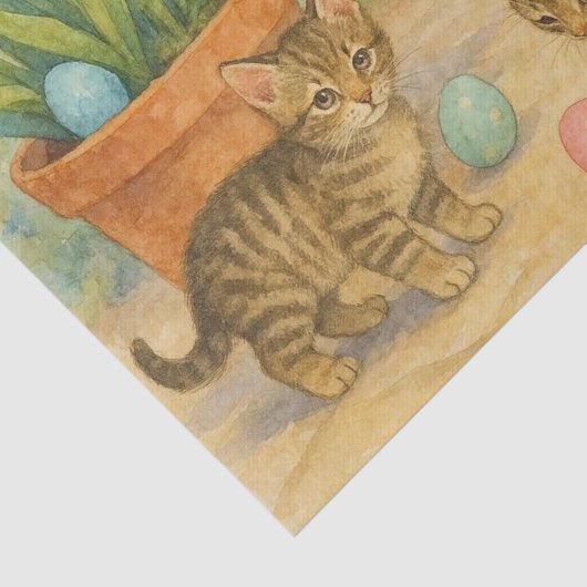 Kittens Playing with Easter Eggs 薄葉紙 (詳細)