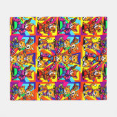 Kittens - Puppies フリースブランケット (正面(横))