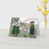 Kitten's St. Patrick's Day Greeting Card カード (黄色い花)