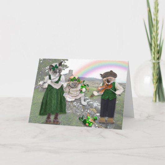 Kitten's St. Patrick's Day Greeting Card カード (正面)
