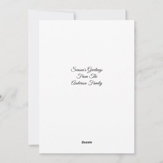 Kittens & Turkey Wishbone Under Christmas Tree シーズンカード (裏面)