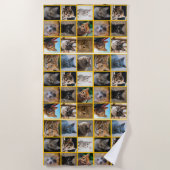 Kitties Everywhere ビーチタオル (正面)