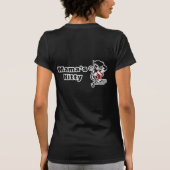 Kittyのママのワイシャツ-黒 Tシャツ (裏面)