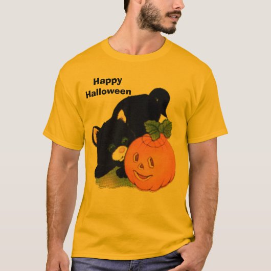 Kitty1、HappyHalloween Tシャツ (正面)