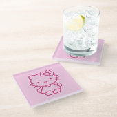 Kitty ガラスコースター (アングル)