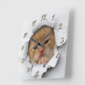 Kitty スクエア壁時計 (傾斜)