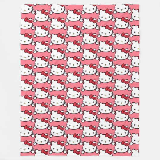 Kitty フリースブランケット (正面)