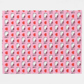 Kitty フリースブランケット (正面(横))