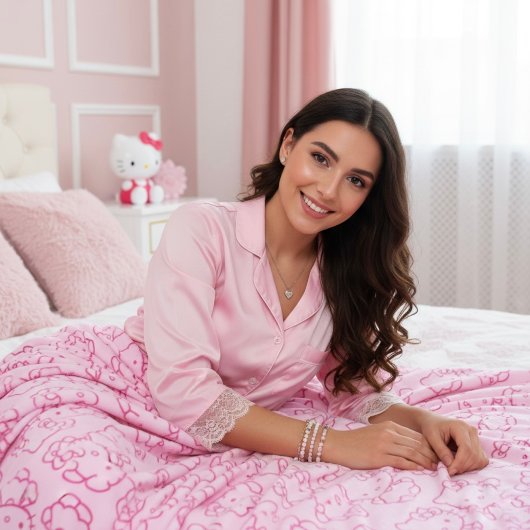 Kitty フリースブランケット