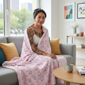 Kitty フリースブランケット