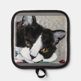 Kitty and ladybuts Oven Mitts & Pot Holders 鍋敷き