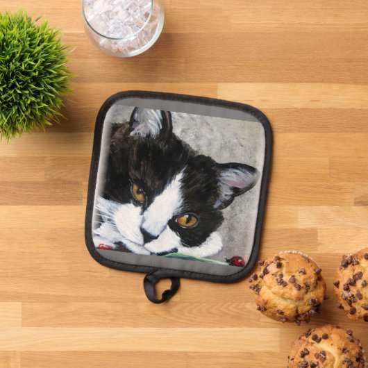 Kitty and ladybuts Oven Mitts & Pot Holders 鍋敷き (トップダウン)