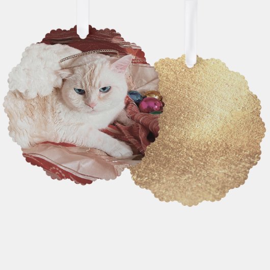 Kitty Angel for Christmas オーナメントカード (正面/裏面)