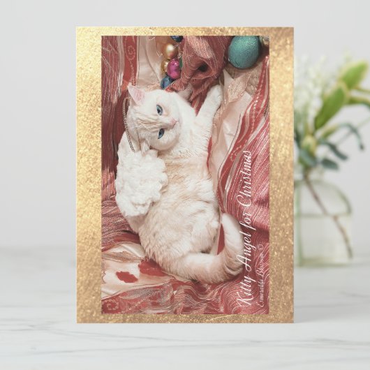 Kitty Angel for Christmas カード (スタンド正面)