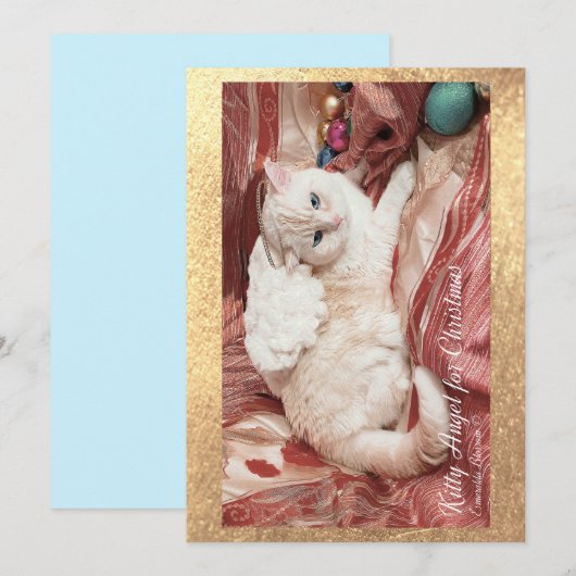 Kitty Angel for Christmas ノートカード (正面/裏面)