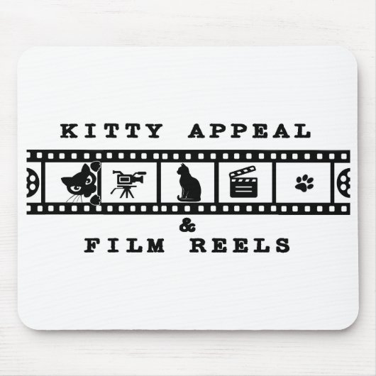 Kitty Appeal & Film Reels マウスパッド (白) (正面)