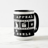 Kitty Appeal & Film Reels 15oz マグカップ (正面右)