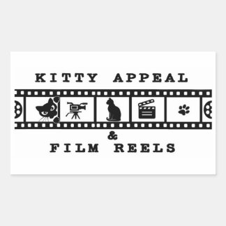 Kitty Appeal & Film Reels White Sticker 長方形シール