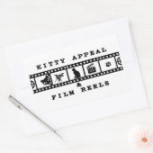 Kitty Appeal & Film Reels White Sticker 長方形シール (封筒)
