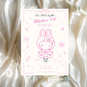 Kitty Birthday Girl Invitation  招待状