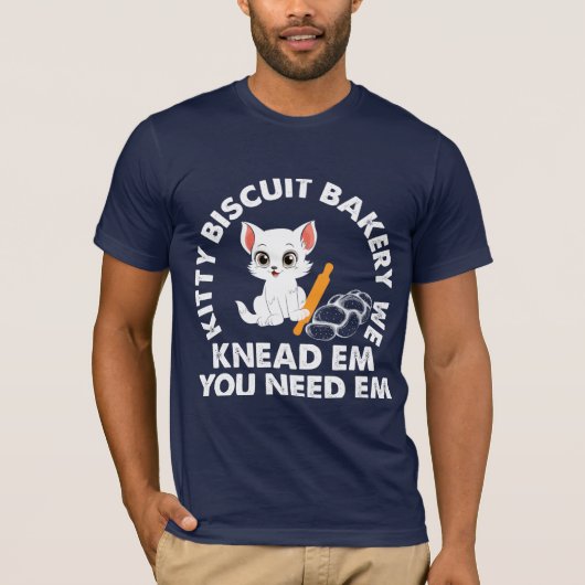 Kitty Biscuit Bakery We Knead Em You Need Tシャツ (正面)