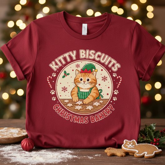 Kitty biscuits christmas Bakery Cat meme T-Shirt Tシャツ