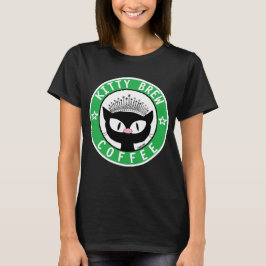 KITTY BREW COFFEE LOGO 黒猫 カートゥーンTシャツ Tシャツ