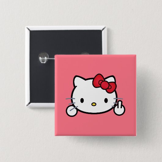 Kitty Button 缶バッジ (正面&裏面)