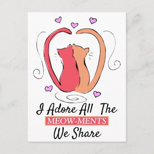 Kitty Catハート尾ニャアを大好き ポストカード (正面)