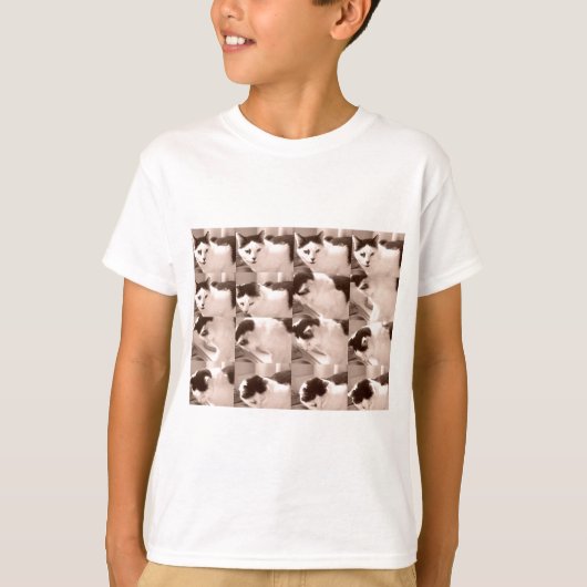 Kitty Cat/モノクロ写真 Tシャツ (正面)