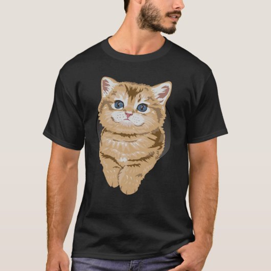 Kitty Cat Blue Eyes Cats Tシャツ (正面)