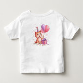 Kitty Cat Celebration Birthday  トドラーTシャツ (裏面)
