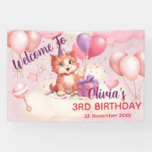 Kitty Cat Celebration Birthday Banner 横断幕 (横)