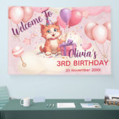 Kitty Cat Celebration Birthday Banner 横断幕 (トレードショー)